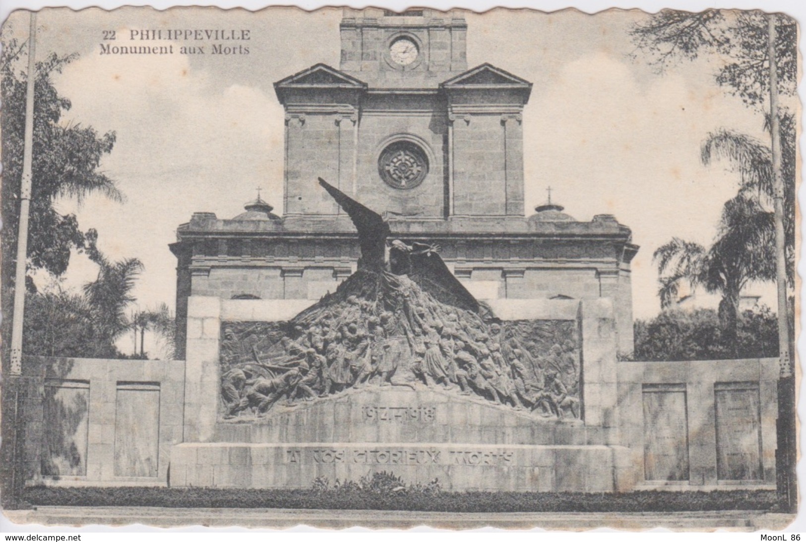 ALGERIE -  PHILIPPEVILLE - MONUMENT AUX MORTS  GUERRE 14 18 - Skikda (Philippeville)