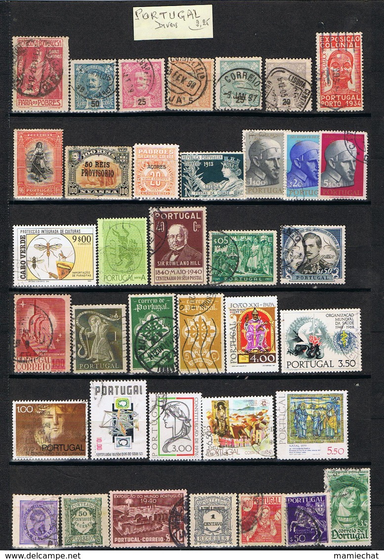 PORTUGAL-TIMBRES DIVERS-2 SCANS- - Collections