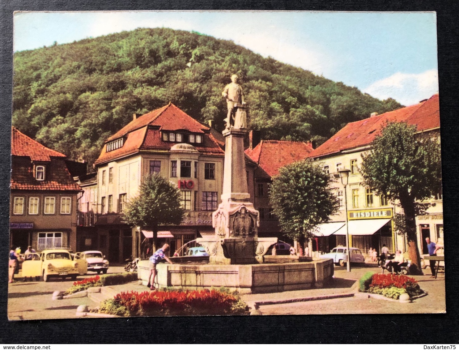 Suhl Waffenschmiede-Denkmal/ Eisdiele/ Oldtimer Autos - Suhl