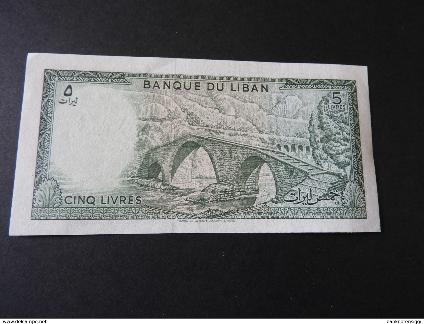 Banknote Libanon 5 Livres 1986  Unc - Liban