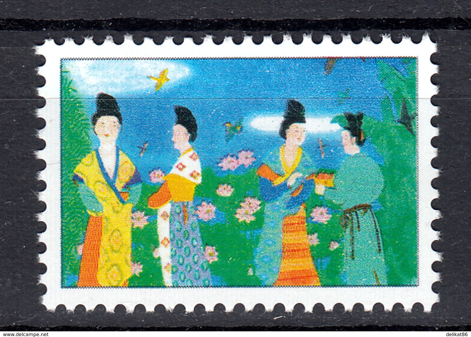 Probedruck Test Stamp Specimen China 1997  "Tang Dynasty Painting" - Nuevos