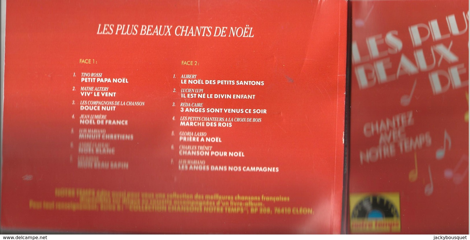 Les Plus Beaux Chants De Noel, Disque Avec Livret De Paroles Et Partitions Musicales. - Christmas Carols