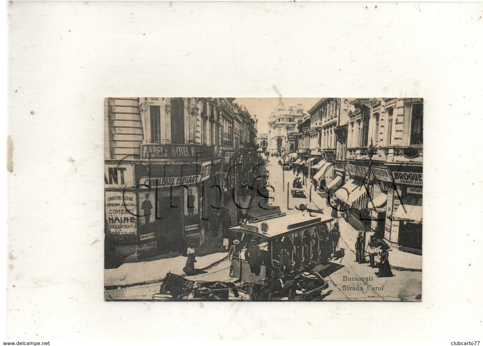 București Ou Bucarest (Roumanie) : GP Tramway Strada Carol En 1910 (animé) PF. - Roumanie