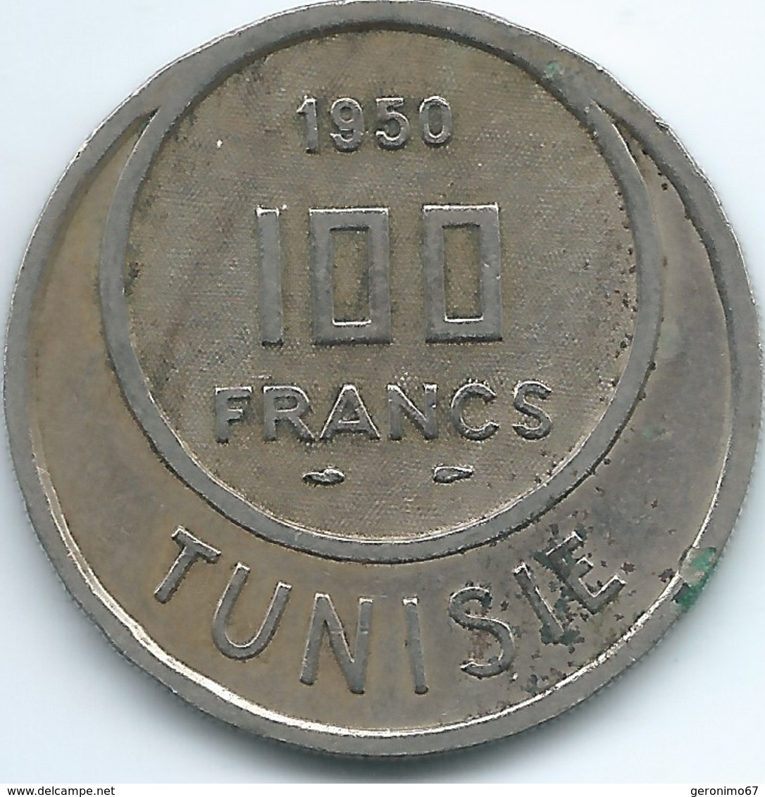 Tunisia - Muhammad VIII - 100 Francs - AH1370 (1950) - KM276 - Tunisia