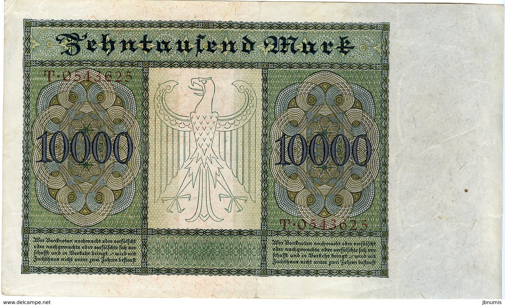 Allemagne Germany 10000 Mark 19 Januar 1922 P70 - 10000 Mark