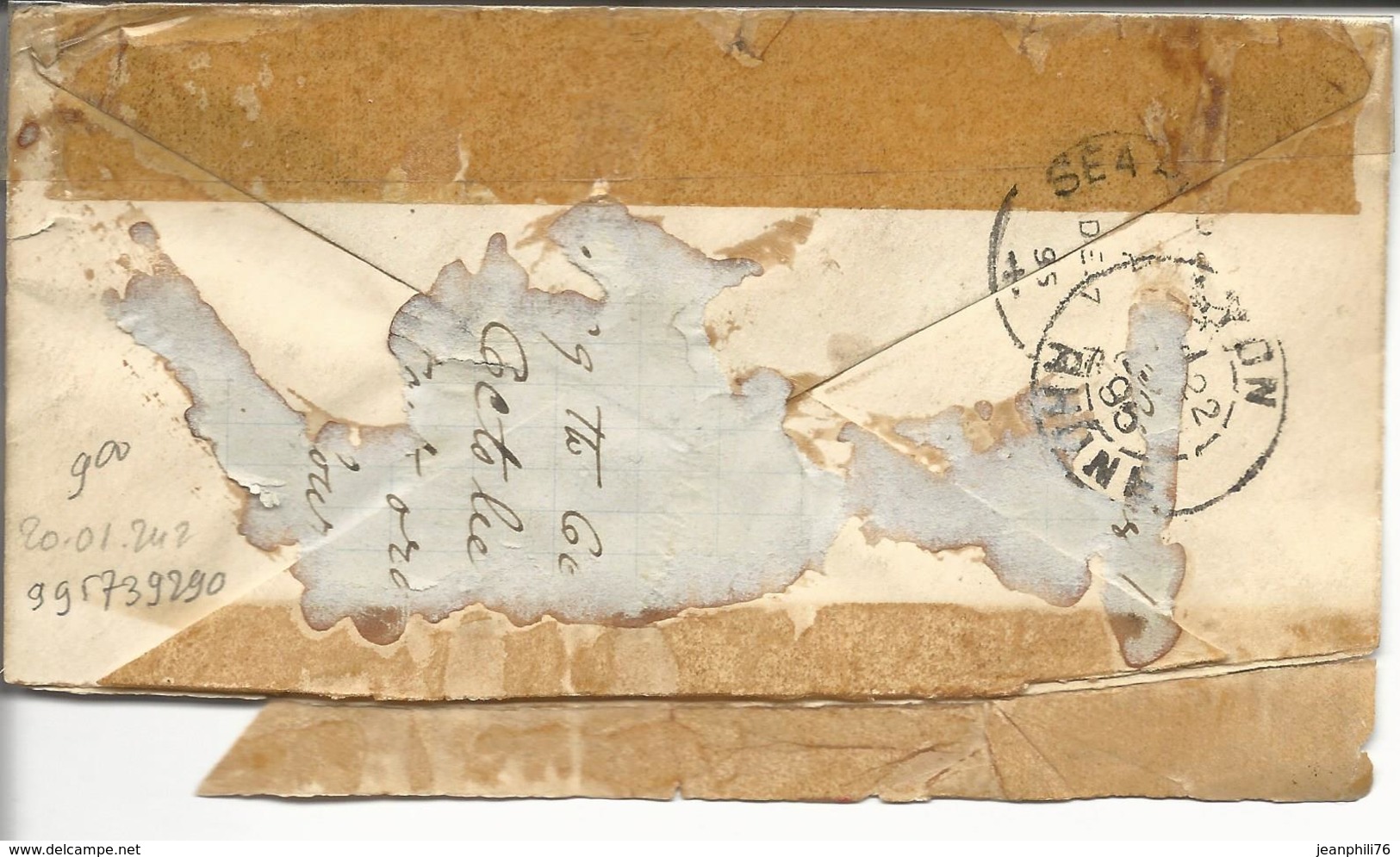 Entier Postal De Madura >> Lyon Via Bombay Et Brindisi Au T.à.d Sea Post...1895 - Other & Unclassified