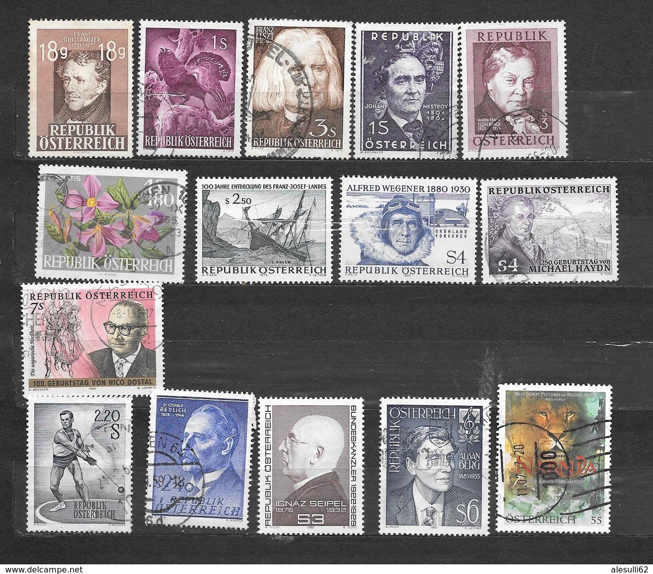 AUSTRIA Osterreich 15  Stamps NUOVI E USATI CELEBRITA' -  Lot Lotto - Sonstige & Ohne Zuordnung