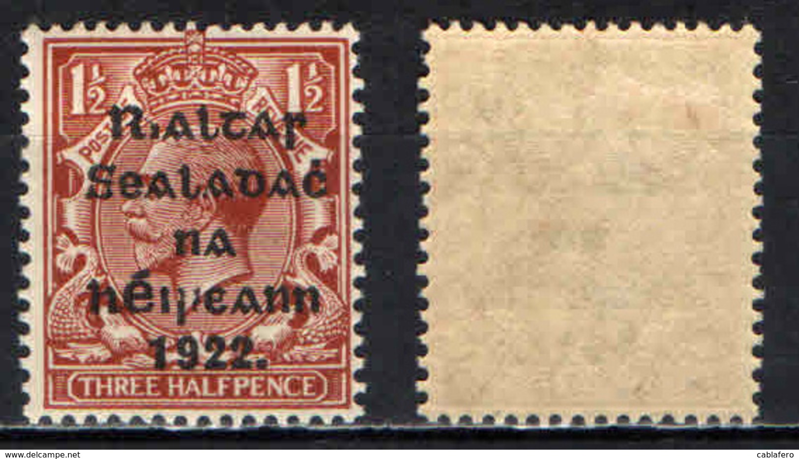 IRLANDA - 1922 - SOVRASTAMPA IN NERO - TIPO B - MH - Neufs