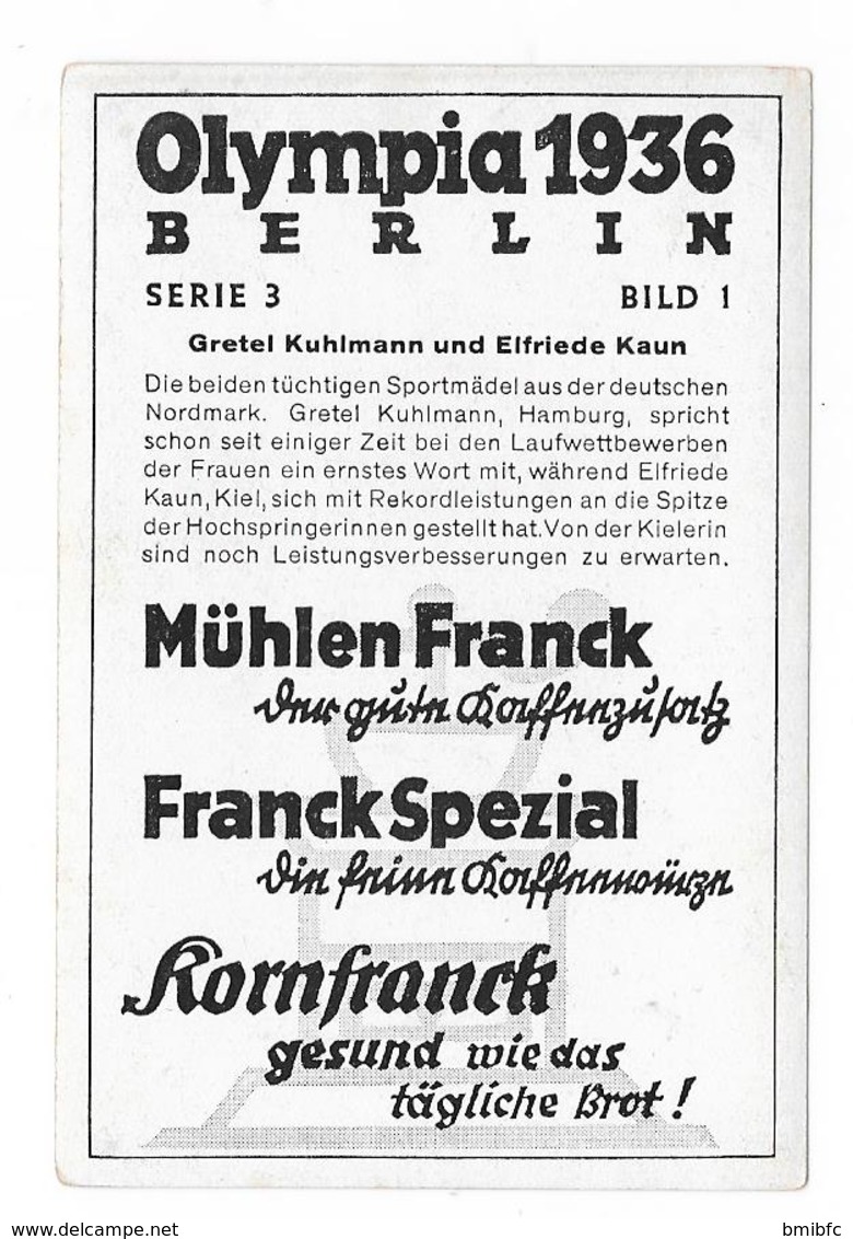 Olympia 1936 - BERLIN - Gretel Kuhlmann Und Elfriede Kaun - Trading Cards