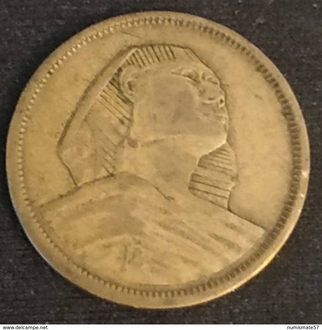 EGYPTE - EGYPT - 5 MILLIEMES 1957  ( 1376 ) - KM 379 - ( Grand Sphinx ) - Egypte