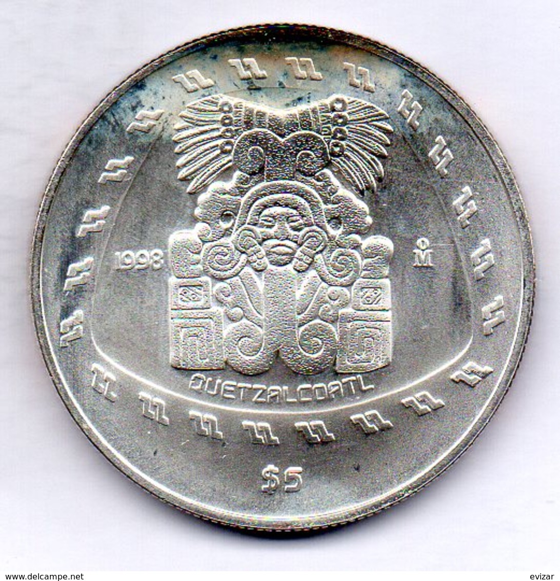 MEXICO, 5 Pesos, Silver, Year 1998, KM #665 - Mexico