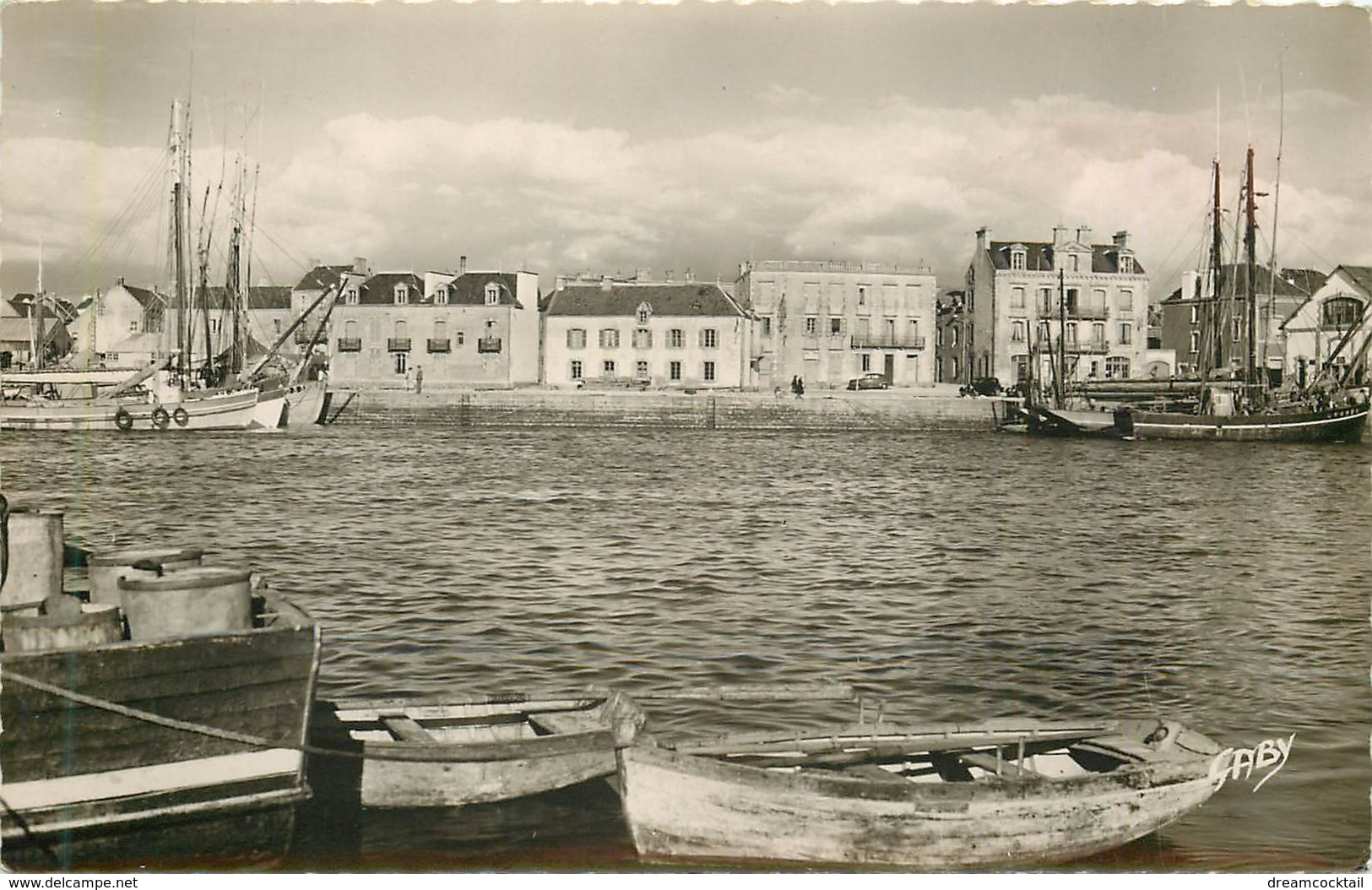 PHL Photo Cpsm 56 ETEL. Les Quais 1956 Pour Paris XII° Timbre Manquant - Etel