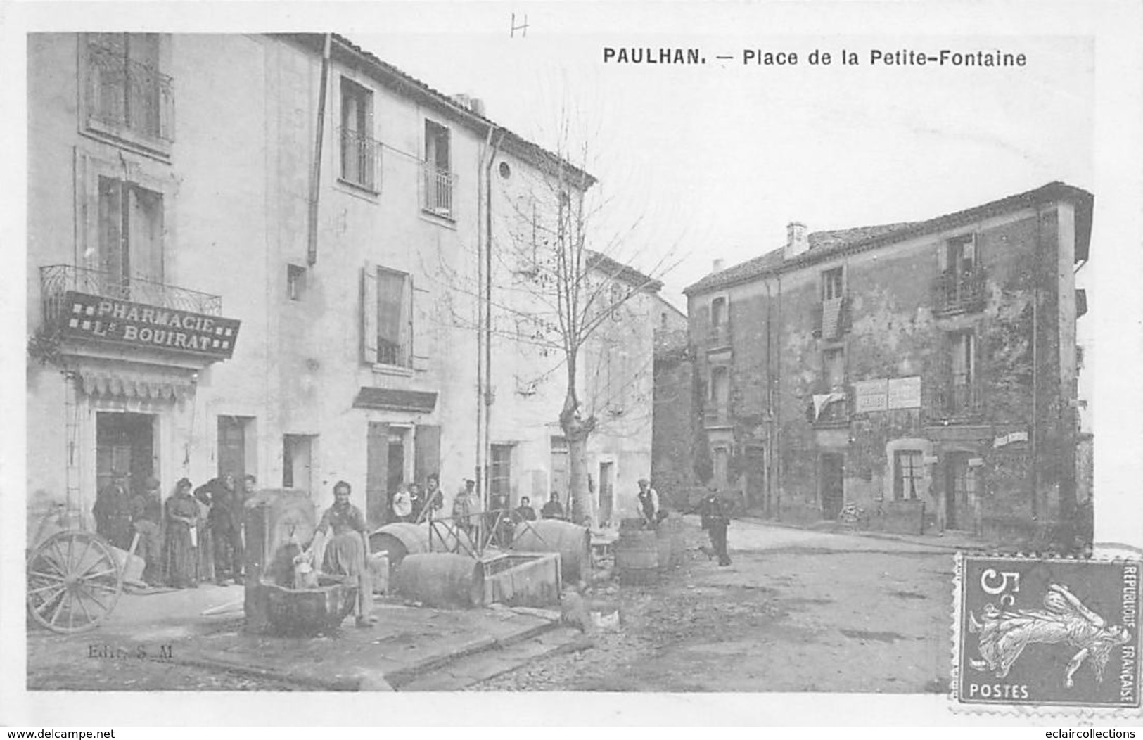 Paulhan        34           Place De La Petite Fontaine. Tonneliers Et Pharmacie Bouirat             (Voir Scan) - Paulhan