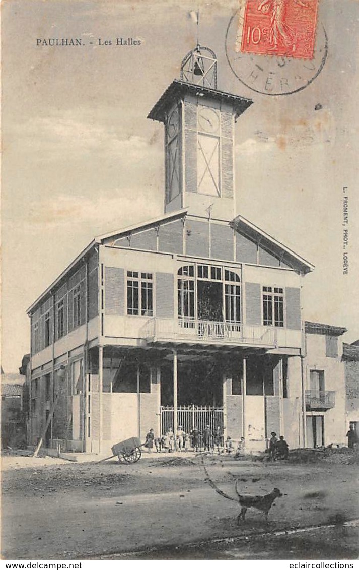 Paulhan        34           Les Halles. Cloche Et Horloge        (Voir Scan) - Paulhan