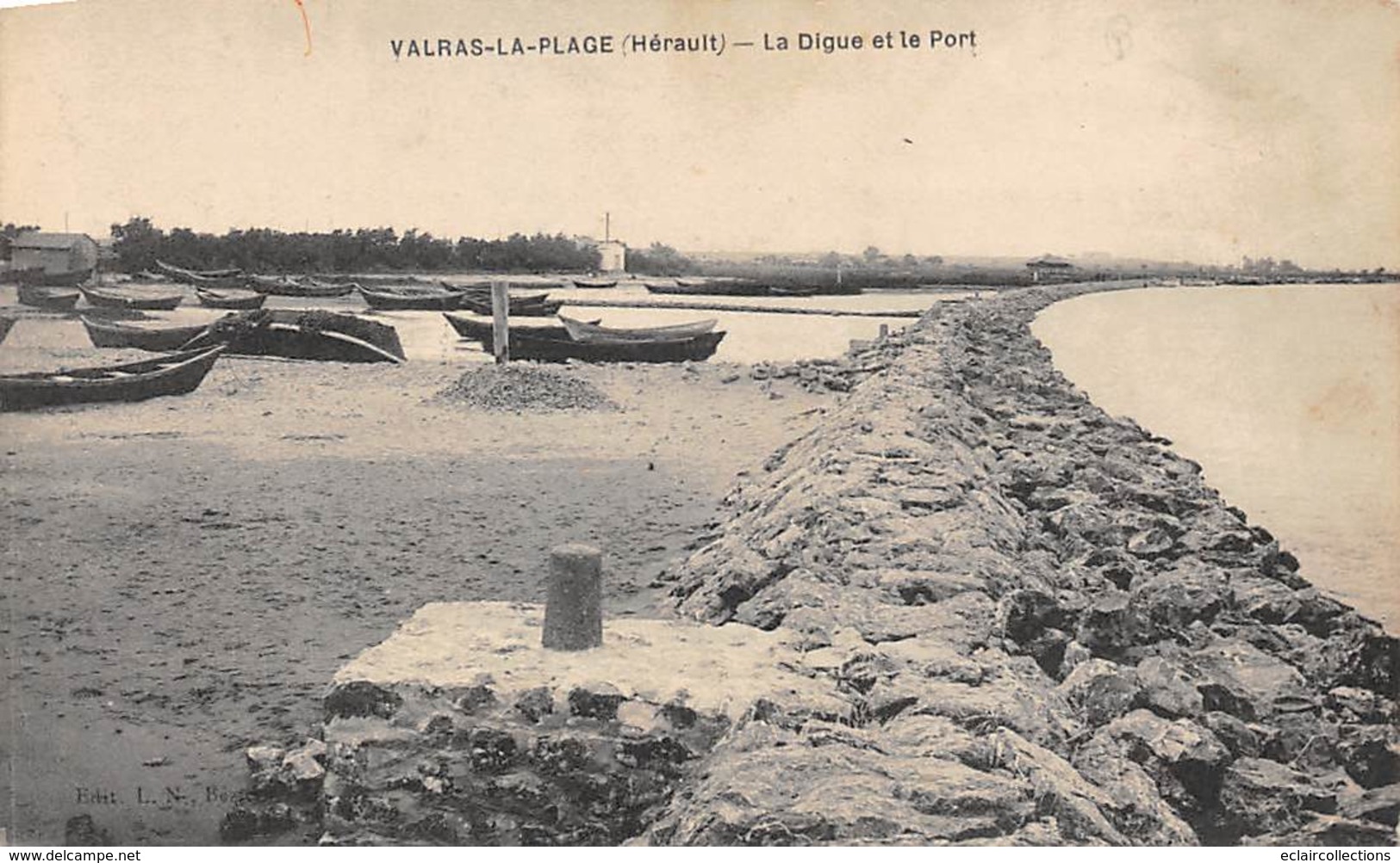 Valras La Plage       34      La Digue Et Le Port                      (Voir Scan) - Andere & Zonder Classificatie