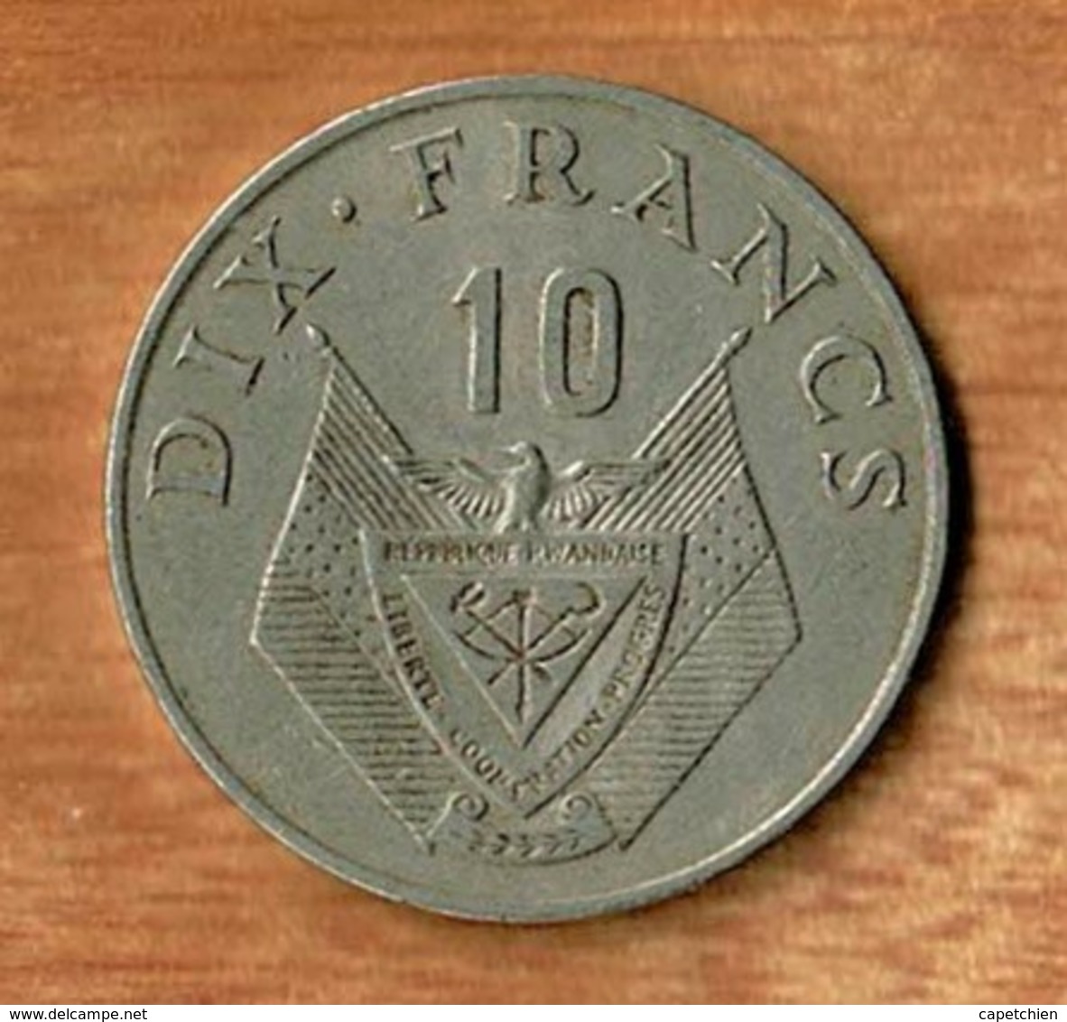 RWANDA / DIX FRANCS / 1974 - Rwanda