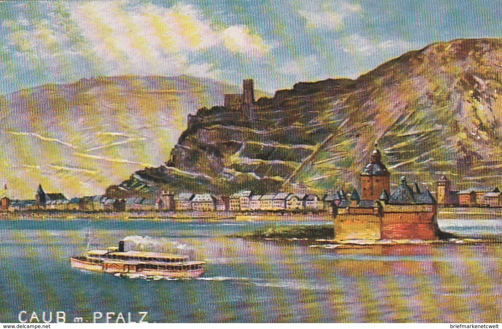 Caub (Pfalz) / 1922 / Color-AK (BE11) - Loreley