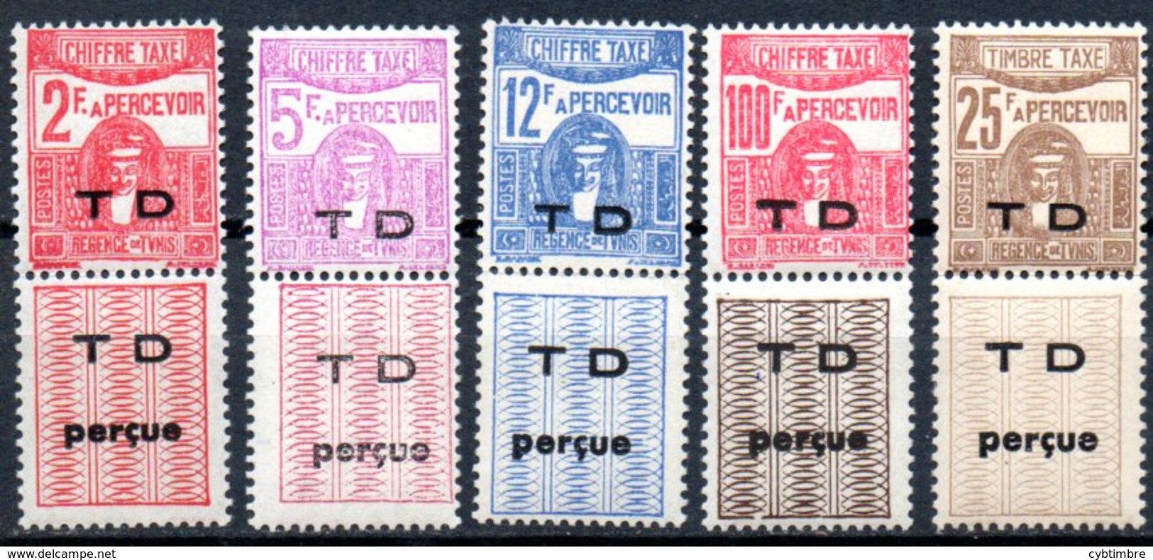 Tunisie: Yvert N° Taxe 54/56A*; Sauf Le 57 - Timbres-taxe