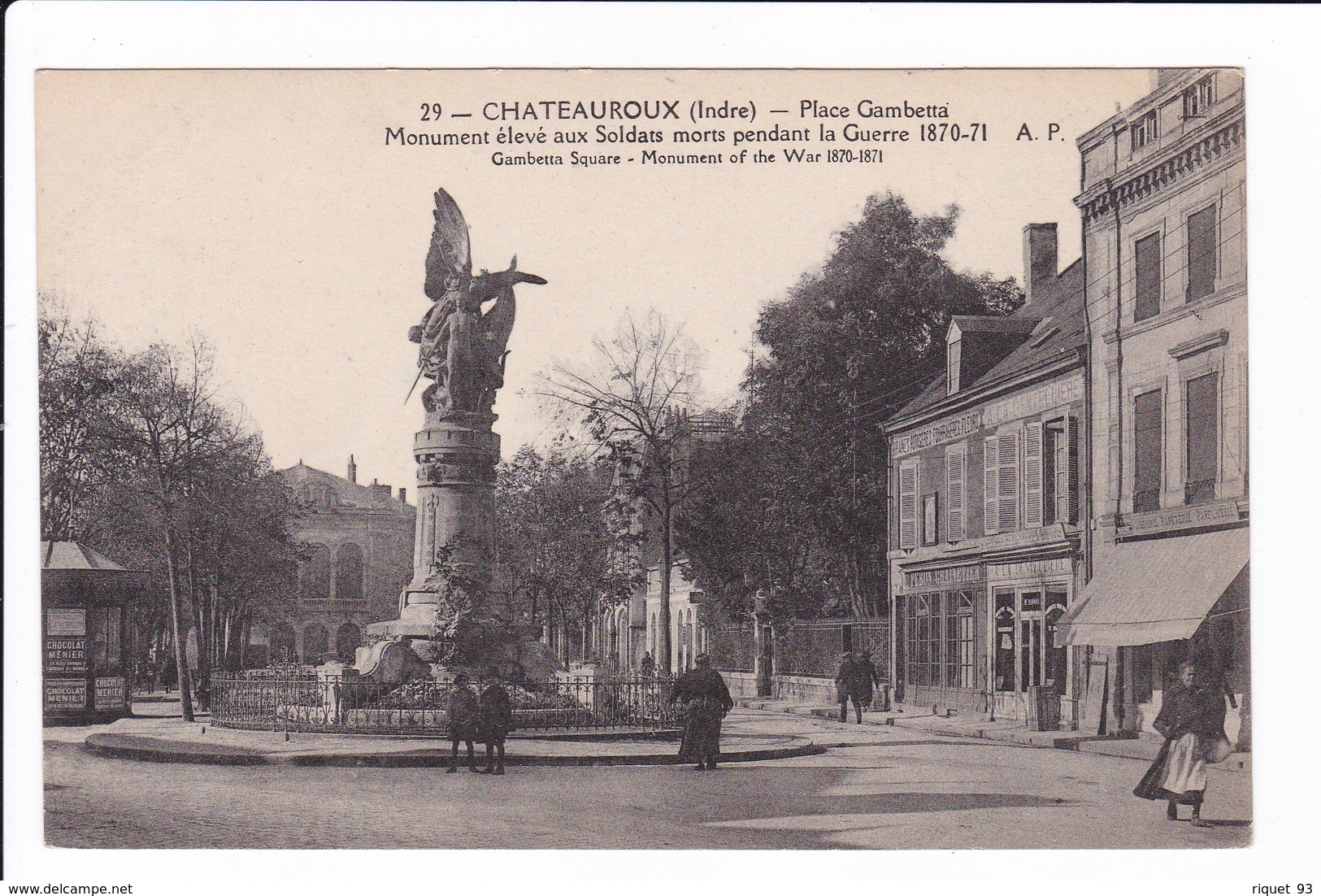 29 - Place Gambetta - Monument élevé Aux Soldats Morts Pendant La Guerre 1870-71 - Chateauroux