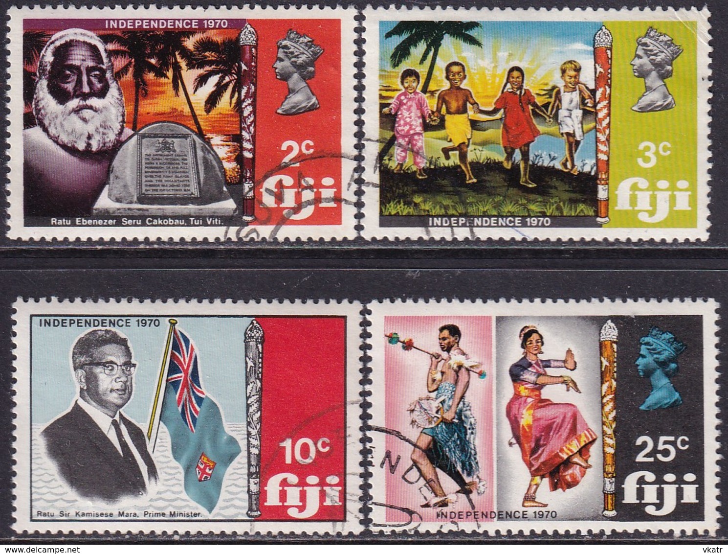 Fiji 1970 SG 428-31 Compl.set Used Independence - Fiji (...-1970)