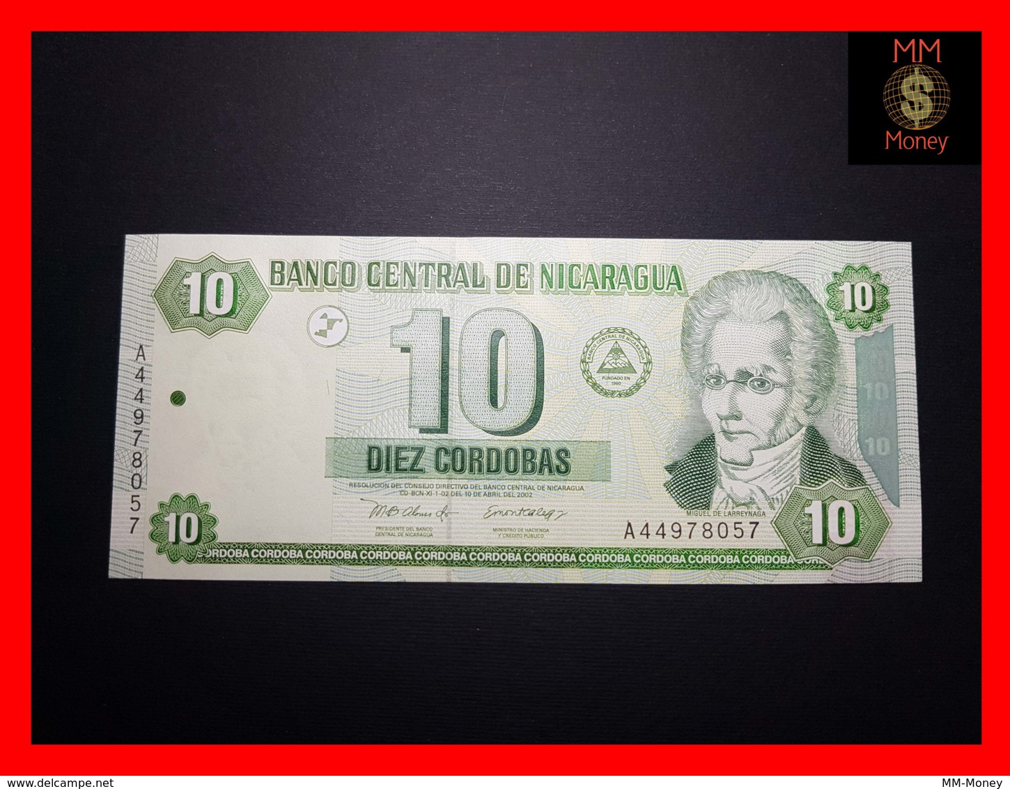 NICARAGUA 10 Cordobas  2002  P. 191  UNC - Nicaragua