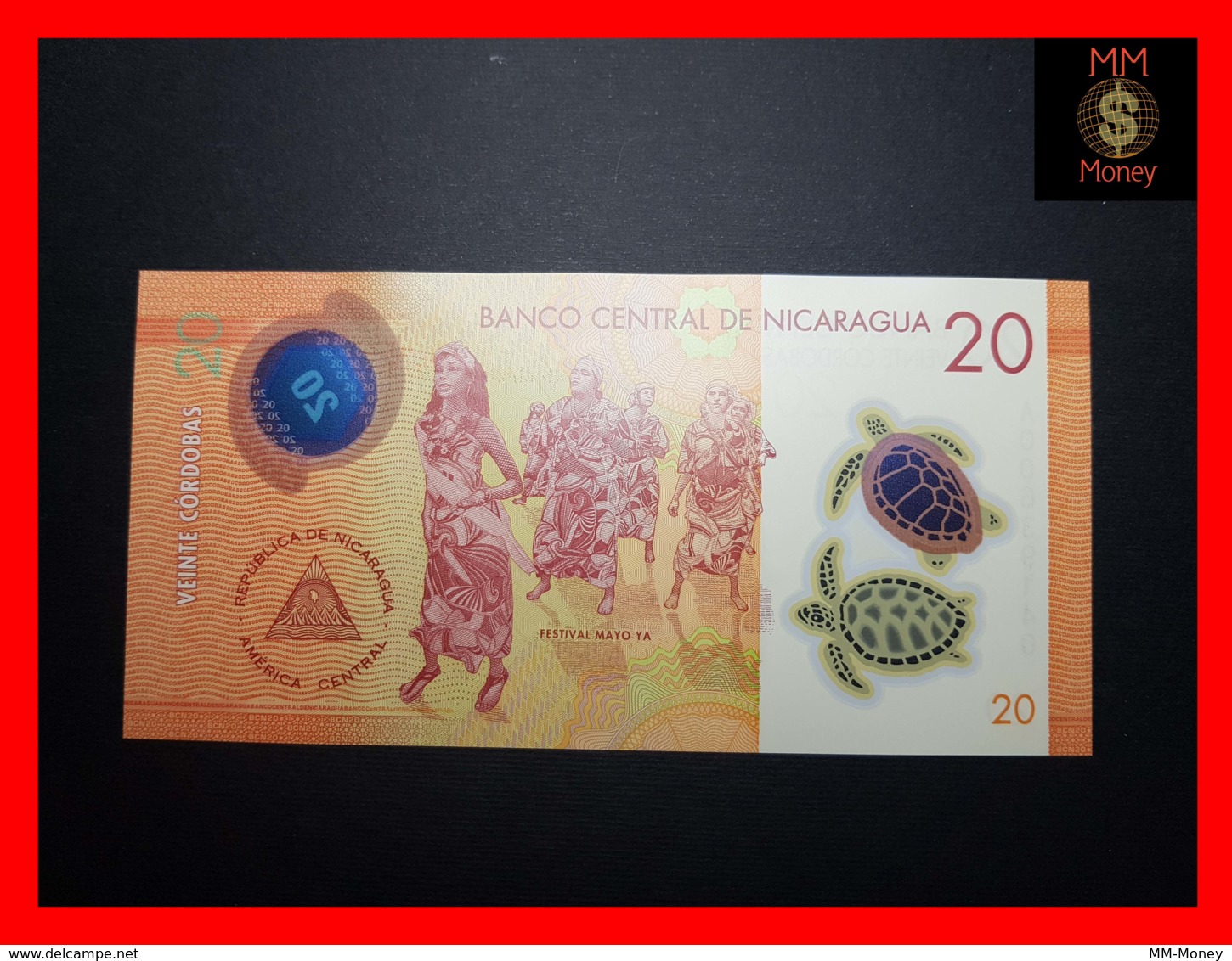 NICARAGUA 20 Cordobas 2014  P. 210 Polymer  UNC - Nicaragua