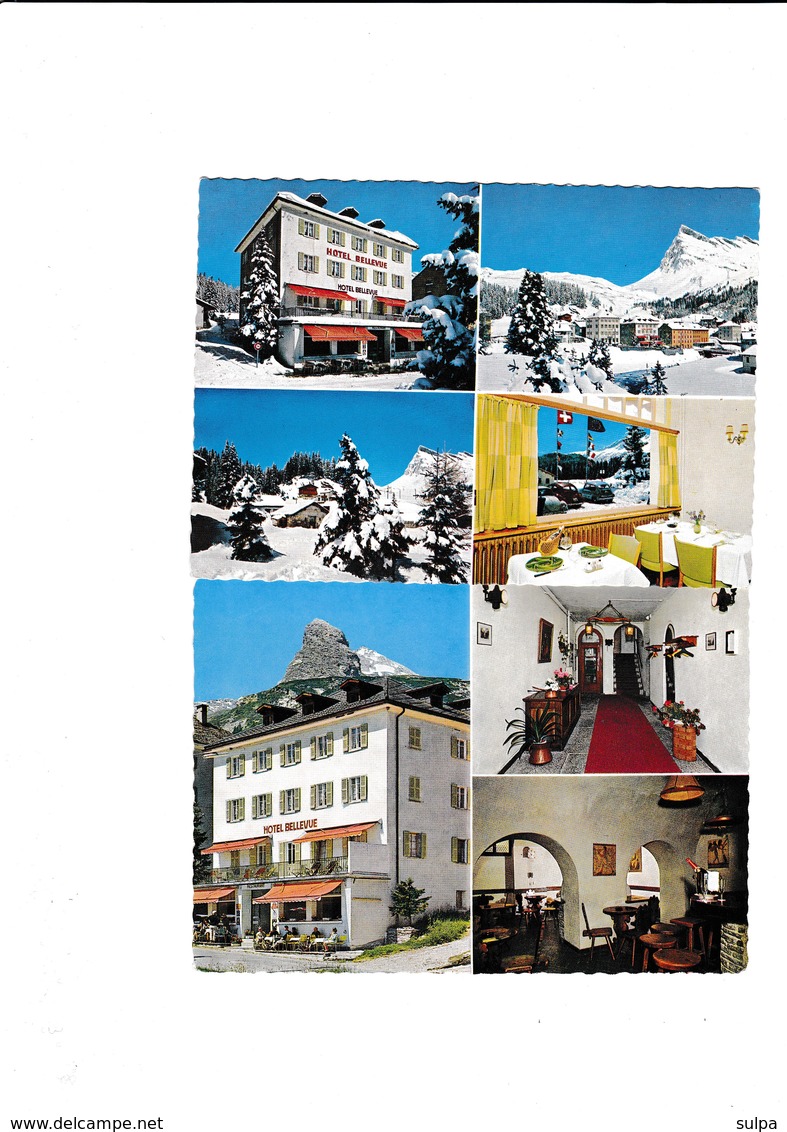 Bez. Hinterrhein : San Bernardino-Villaggio, Hotel Bellevue, 2 Karten - Hinterrhein