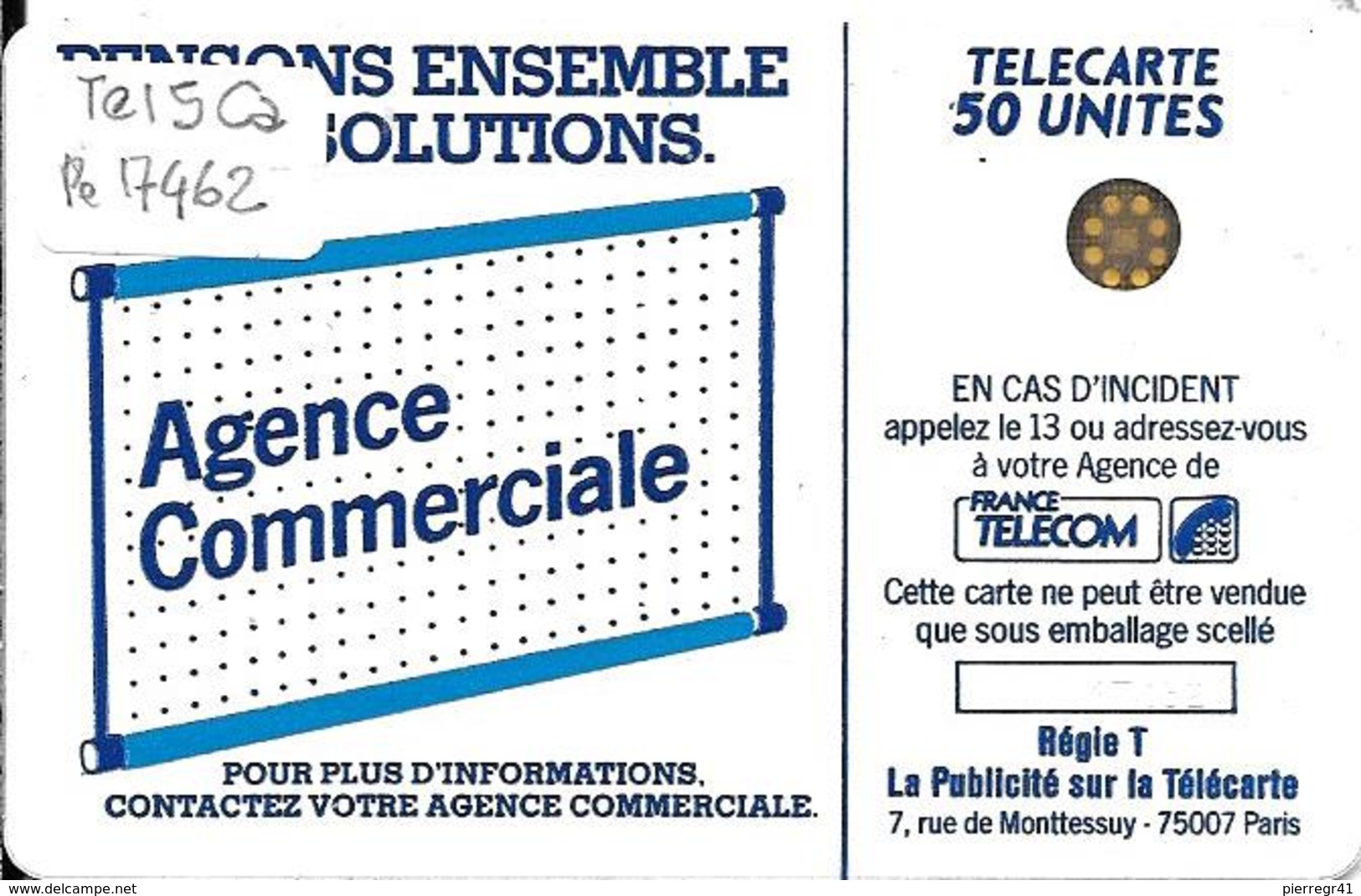 CARTE-PUBLIC-600 AGENCES-50U-Te 15Ca-SC4an-Encastré-- S/Ent-R° Glacé-5Pe-17543-UTILISE-TBE-RARE - 600 Agences