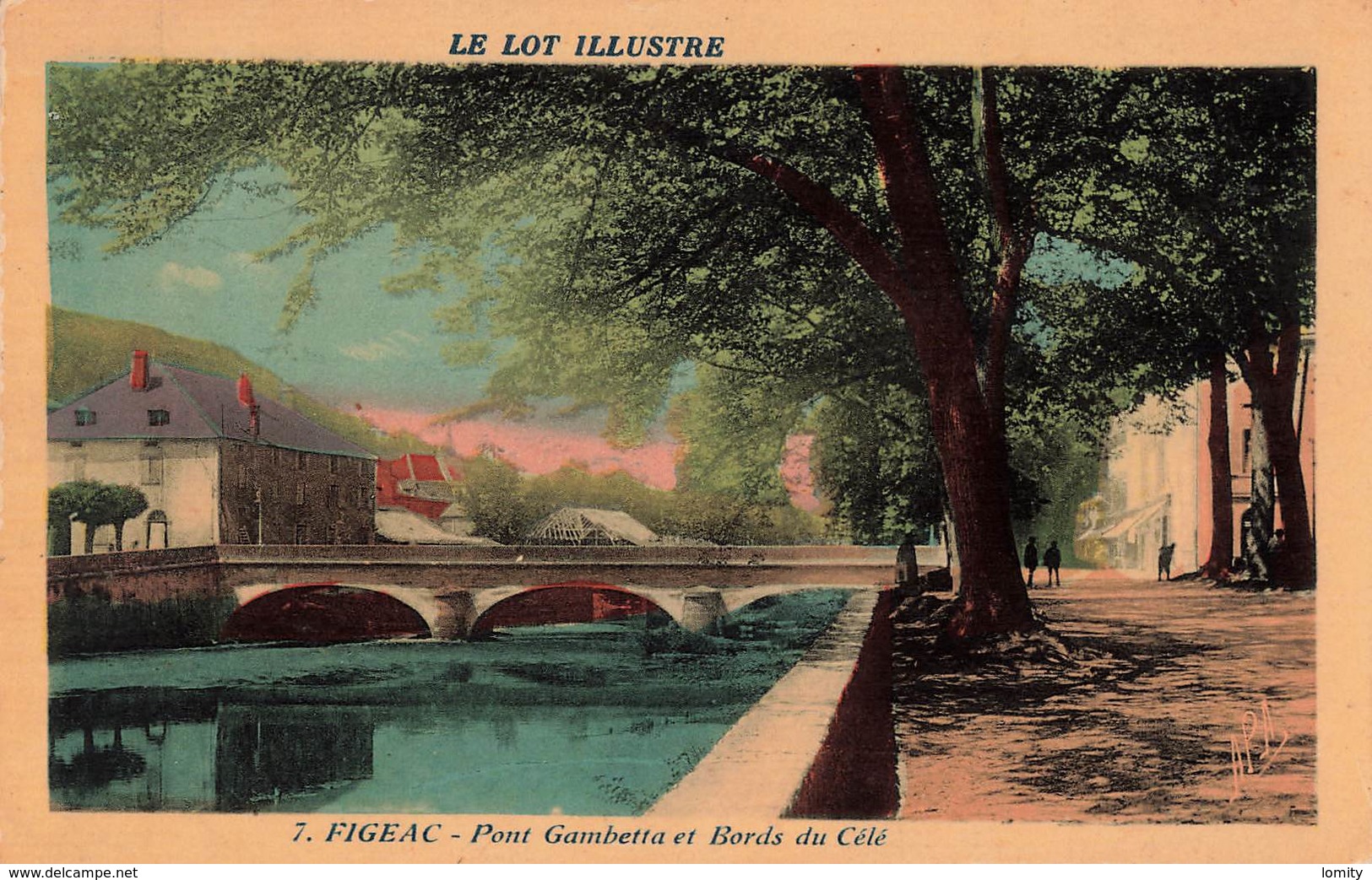 46 Figeac Pont Gambetta Et Bords Du Célé , Carte Ecrite En 1941 - Figeac