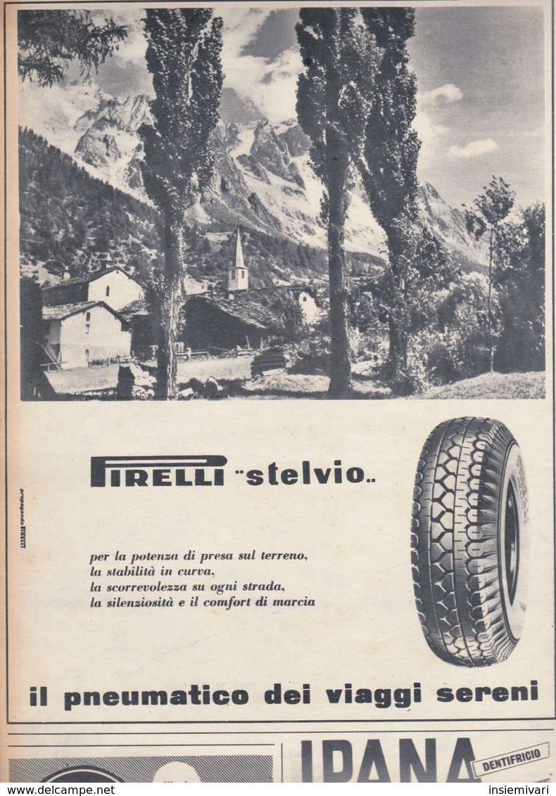 (pagine-pages)PUBBLICITA' PIRELLI   Oggi1952/26. - Other & Unclassified