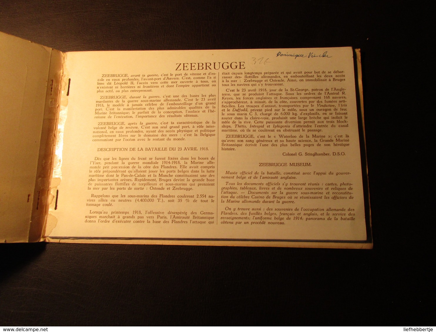 Zeebrugge  Le Waterloo De La Marine.  Le Raid Naval Due 23 Avril 1918 - Brugge