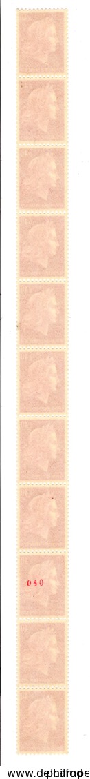 1967/69 - ROULETTES  De 11 - Rouge   0.40 F -  Y&T 1536B ( Inclus Numéroté) - Coil Stamps