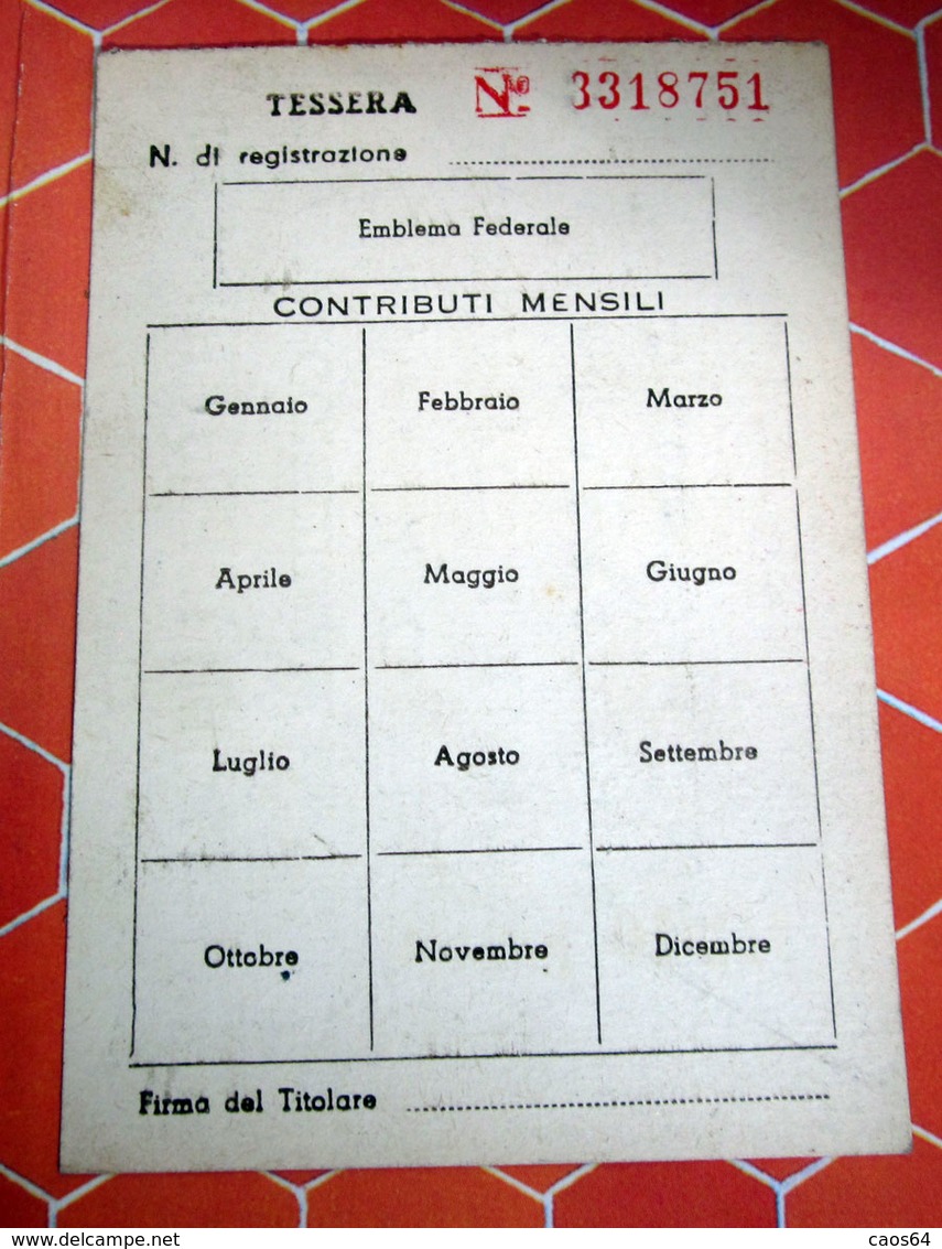 TESSERA CGIL FERROTRANVIERI TORINO 1949 - Membership Cards