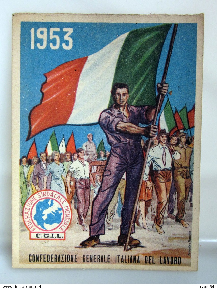 TESSERA CGIL FERROTRANVIERI TORINO 1953 - Membership Cards