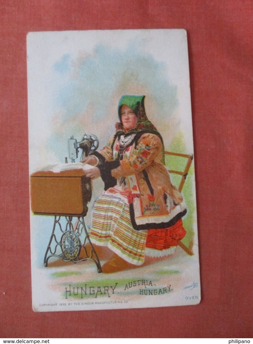 Singer Sewing Trade Card 1892      Hungary  > Ref 4050 - Advertising