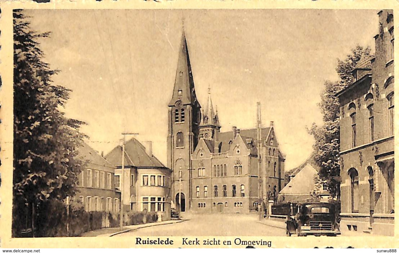 Ruiselede - Kerk Zicht En Omgeving (oldtimer, Uitg. Cyriel Hoste) (vaste Prijs) - Ruiselede