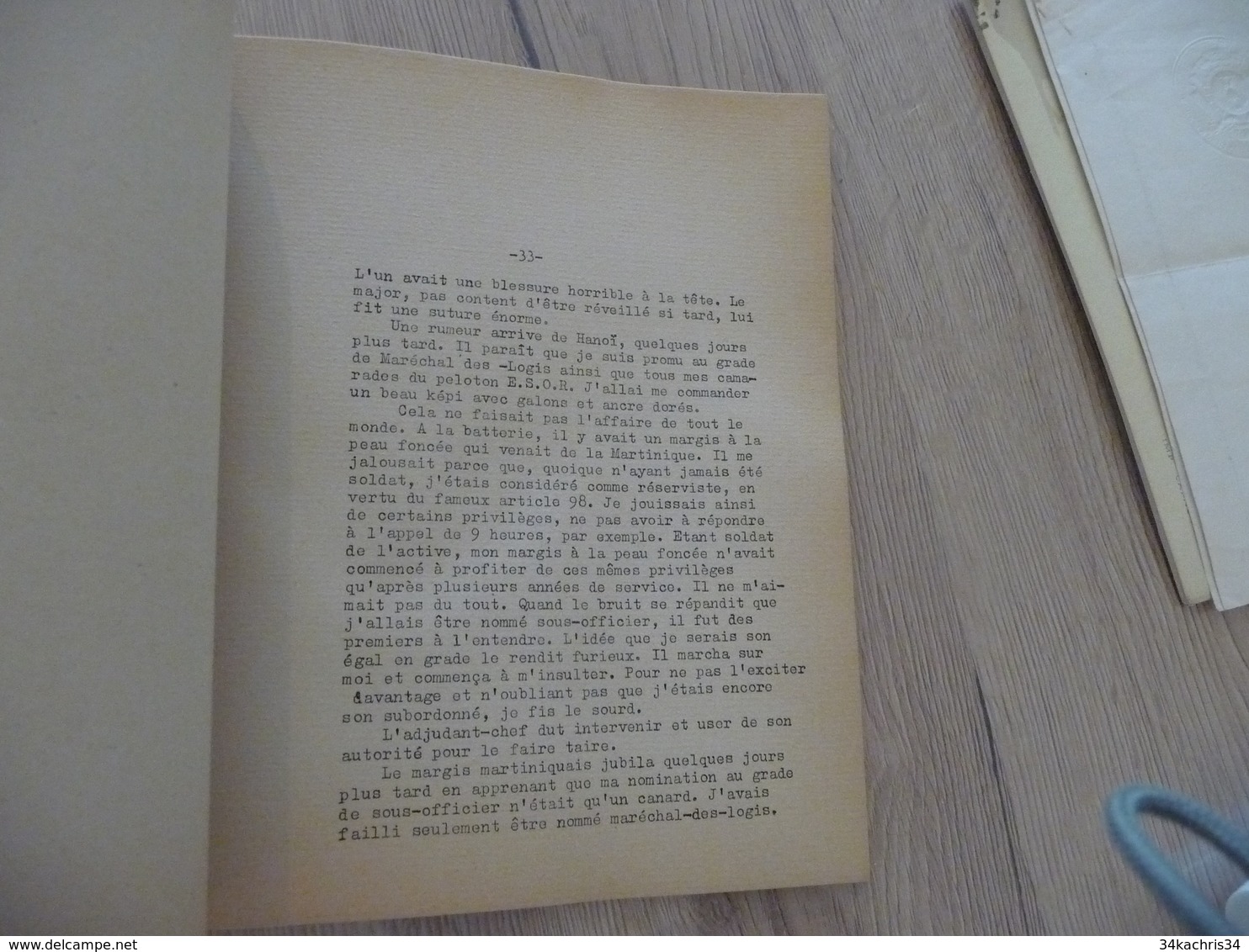 Lazard Brigadier d'Artillerie Coloniale Guerre 39/45 récit militaire tiré à 50 ex 53 pages