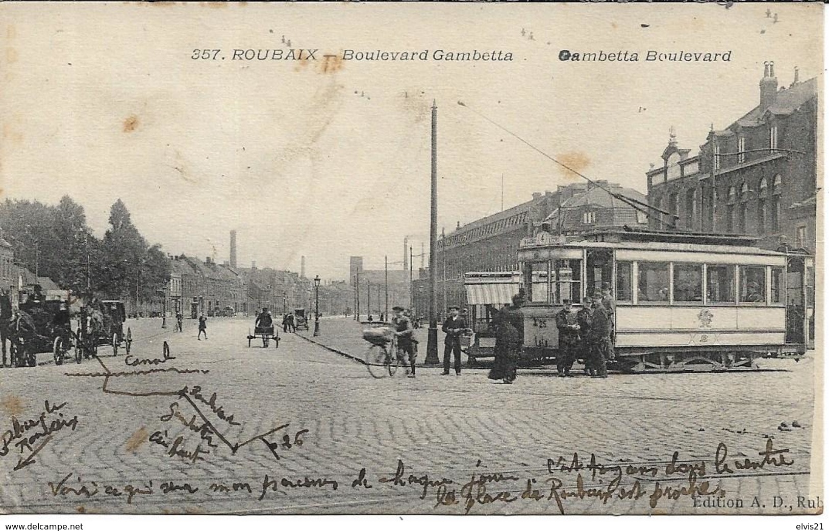 ROUBAIX Boulevard Gambetta.Tramway - Roubaix