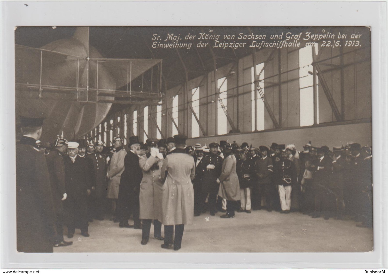 König Von Sachsen Und Graf Z. Bei Einweihung Der Leipziger Halle - Airships