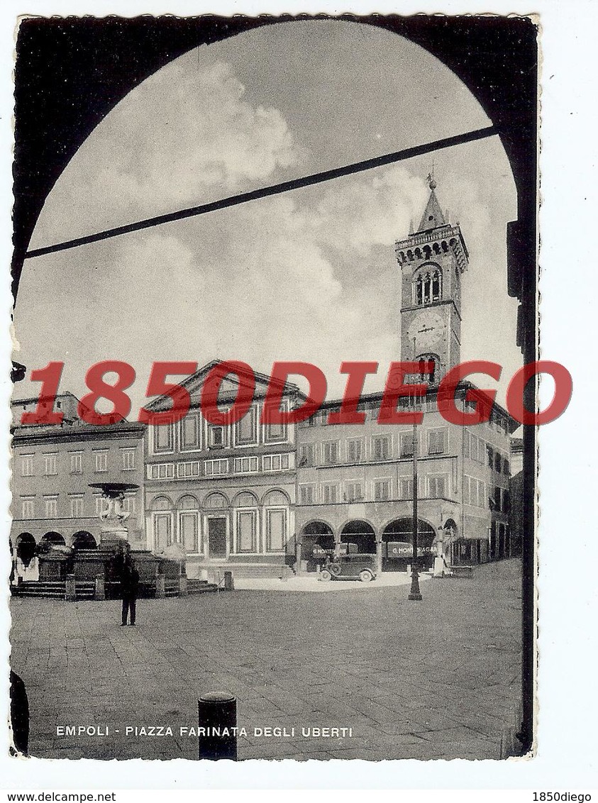 EMPOLI - PIAZZA FARINATA DEGLI UBERTI   F/GRANDE VIAGGIATA 1956 ANIMATA - Empoli