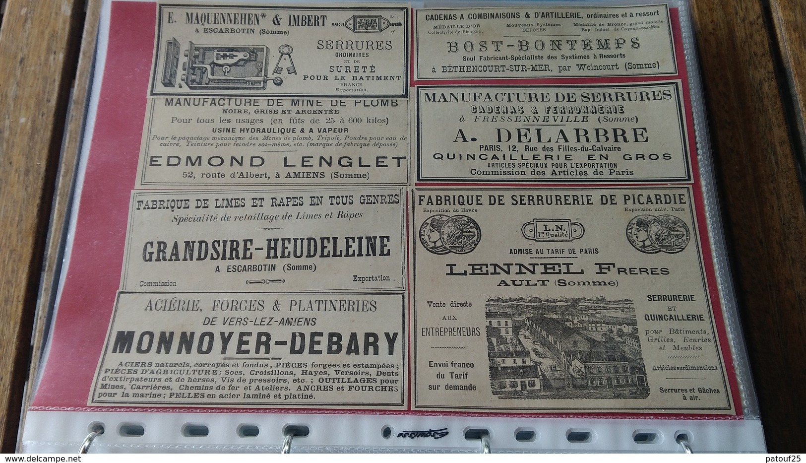 Lot Vieux Papiers 1894 Somme - Advertising