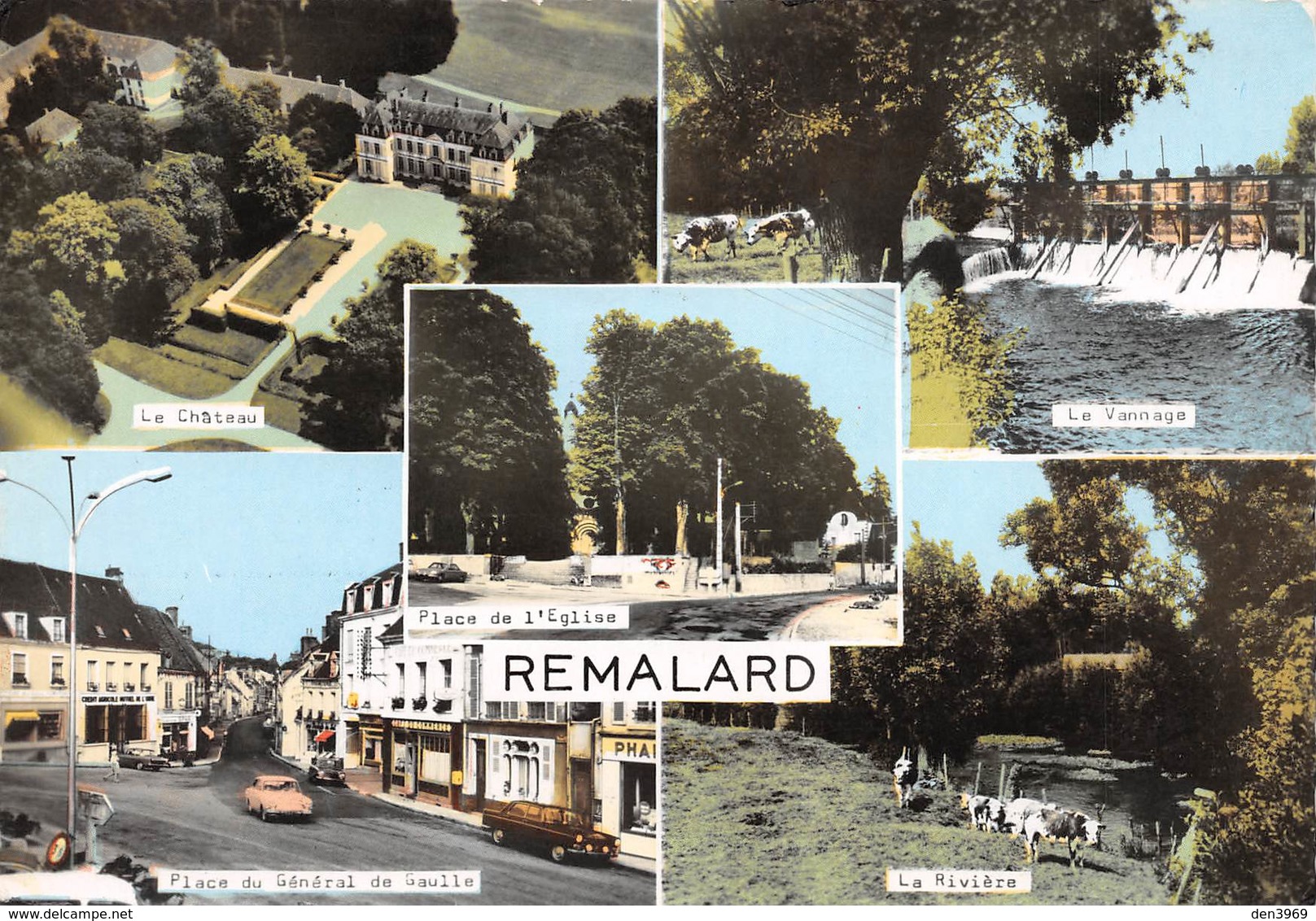 REMALARD - Places De L'Eglise - Place Du Général De Gaulle - Le Château - Le Vannage - La Rivière - Remalard