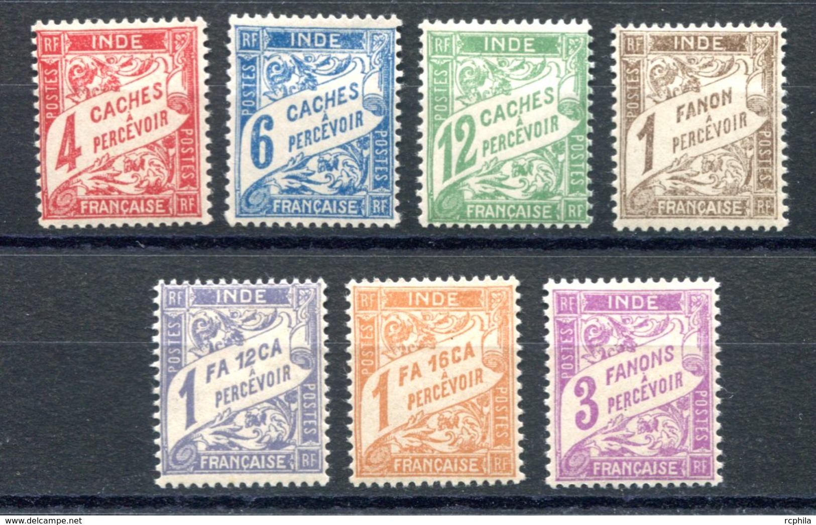 RC 17348 INDE FRANÇAISE COTE 8,70€ TAXE N° 12 / 18 SÉRIE COMPLÈTE NEUF ** TB MNH VF ( VOIR DESCRIPTION ) - Neufs