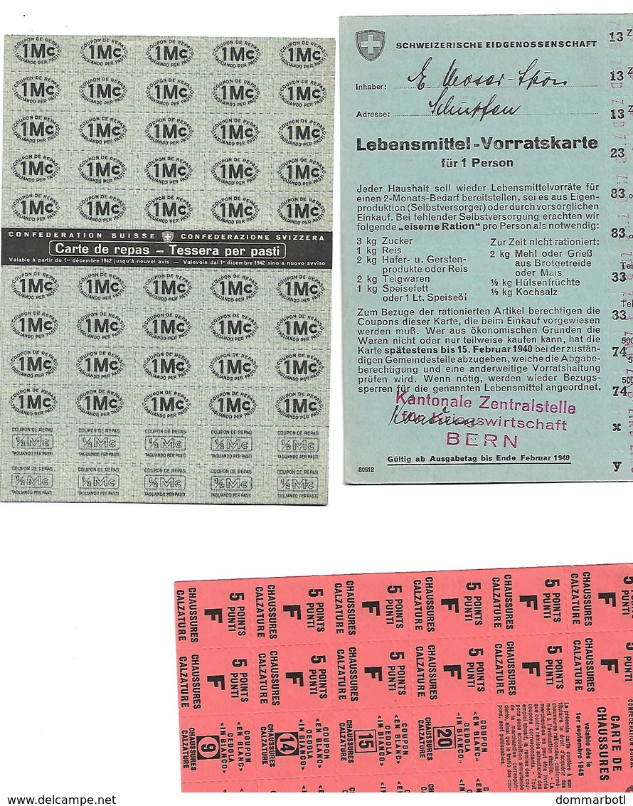 Tickets De Rationnement,Suisse,Bern - Other & Unclassified