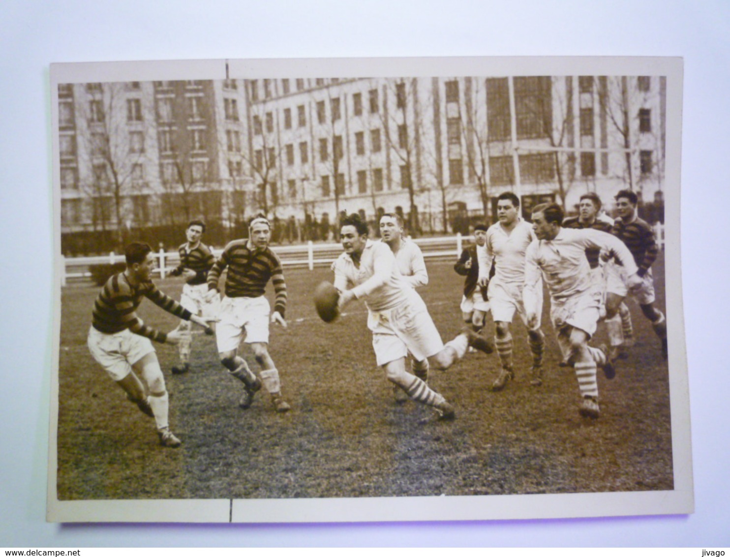 2020 - 5508  RUGBY  :  Stade Jean BOUIN  -  Match C.A.S.G.  /  P.U.C.   16 - 1 - 1938   (format 18 X 13 Cm)  XXX - Rugby