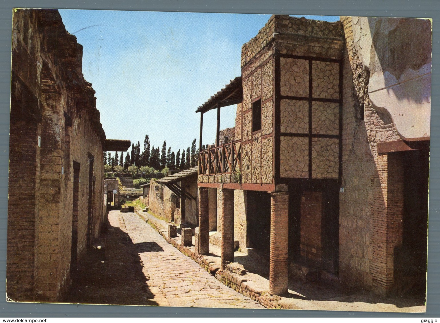 °°° Cartolina - Ercolano Casa A Graticcio Balcone Pensile Viaggiata °°° - Ercolano