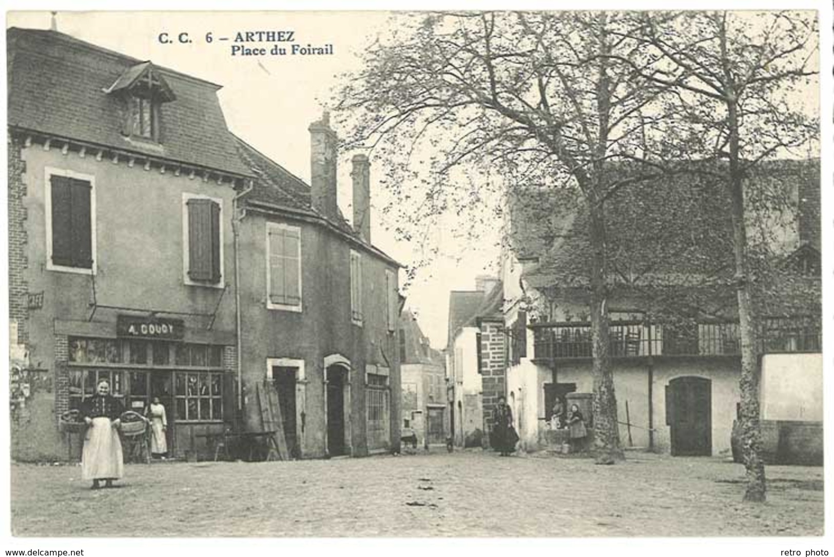 Cpa Arthez - Place Du Foirail - Arthez De Bearn