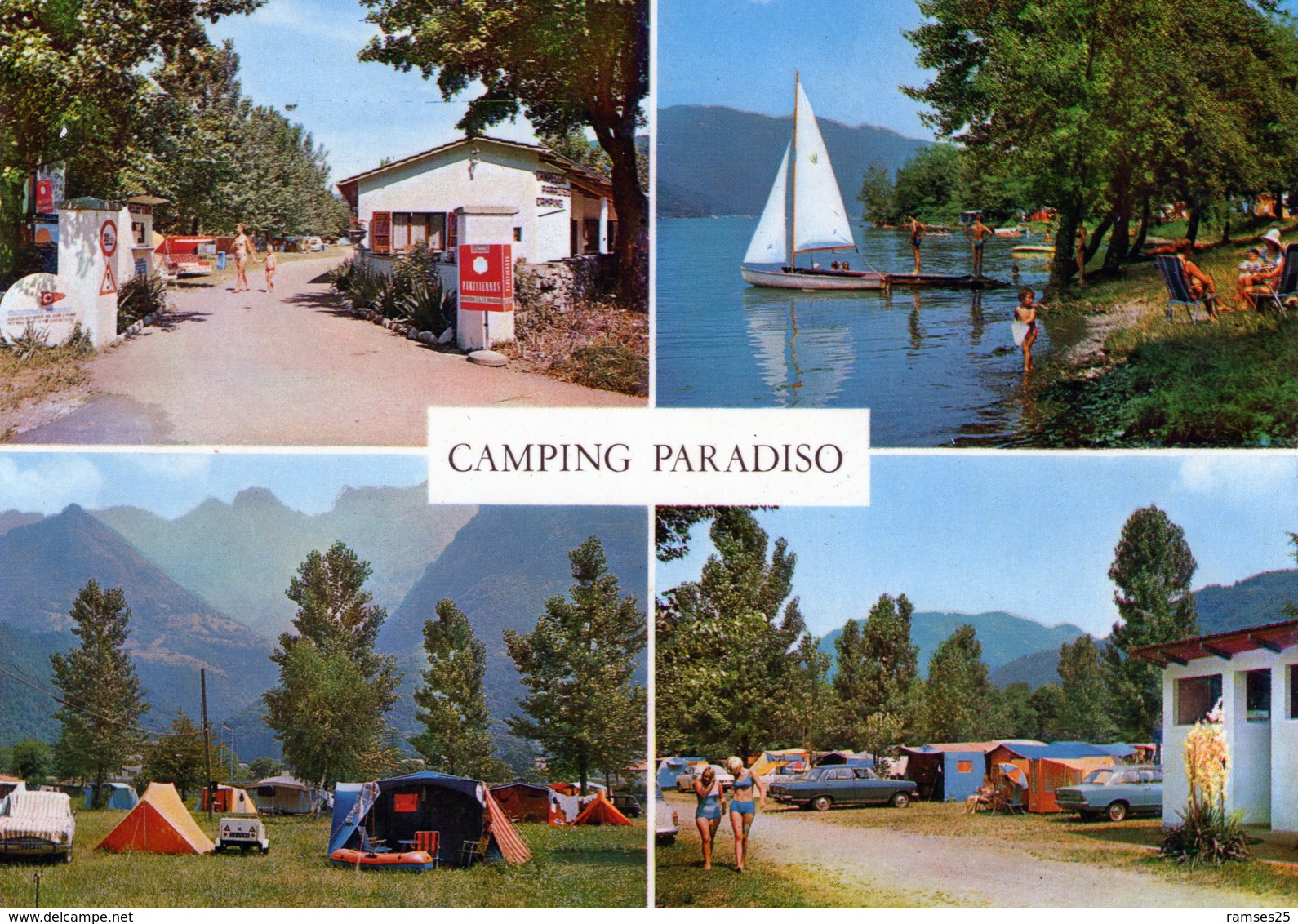 (146)  CPSM  Melano  Camping Paradiso  1970        (Bon Etat) - Melano