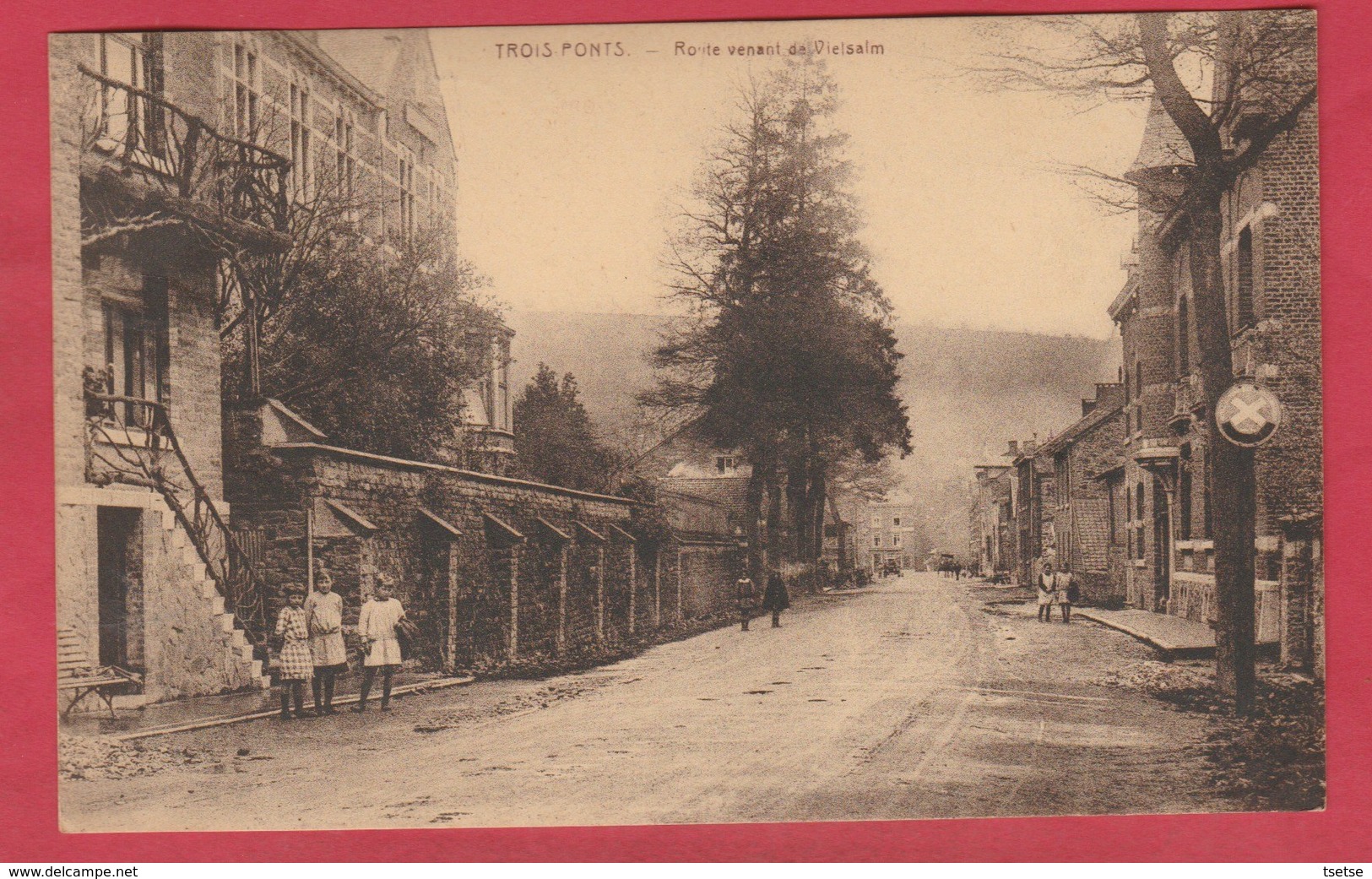 Trois-Ponts - Route Venant De Vielsalm -1923 ( Voir Verso ) - Trois-Ponts