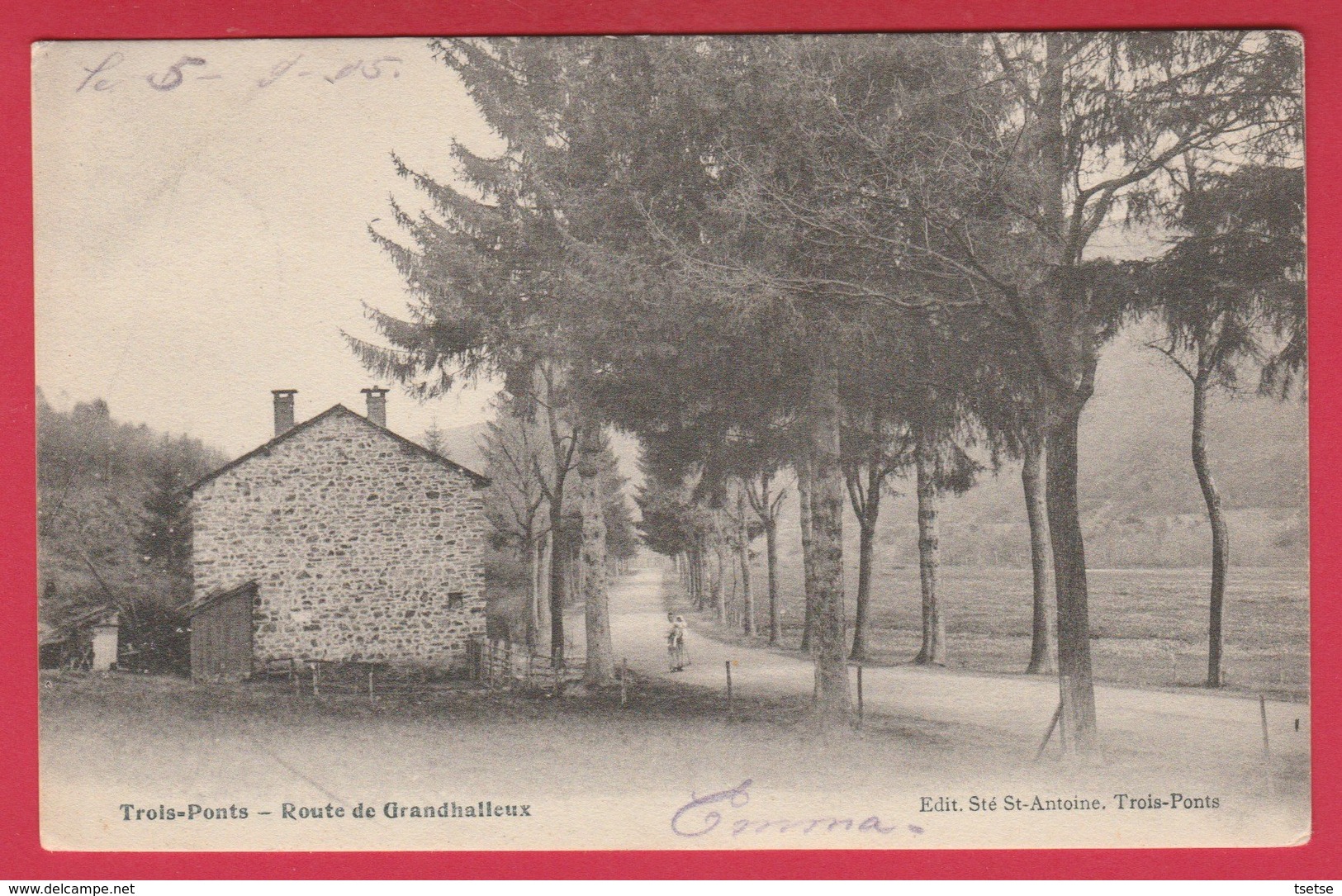 Trois-Ponts - Route De Grandhalleux -1905 ( Voir Verso ) - Trois-Ponts